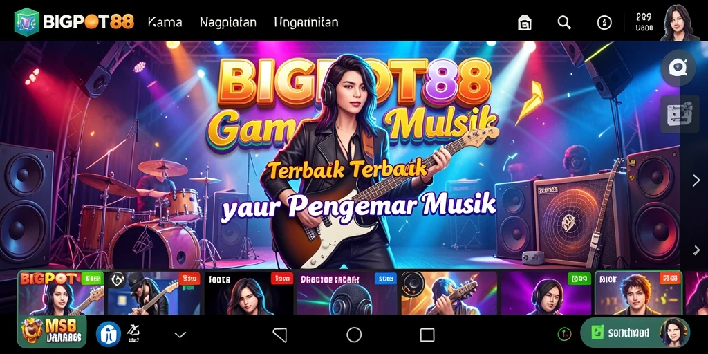 Tampilan gameplay seru di BIGPOT88 dengan berbagai genre musik