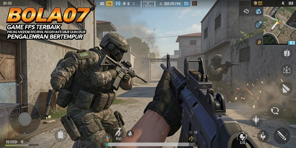 Tampilan exciting dalam gameplay BOLA07 di arena perang.