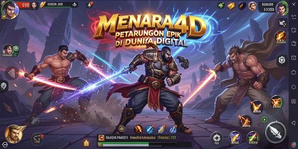 Gameplay Fighting yang intens dan mendebarkan dalam MENARA4D.
