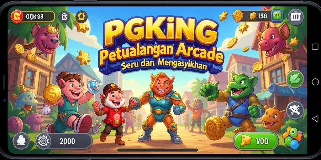Screenshot PGKING menampilkan gameplay Arcade yang penuh aksi dan keseruan.