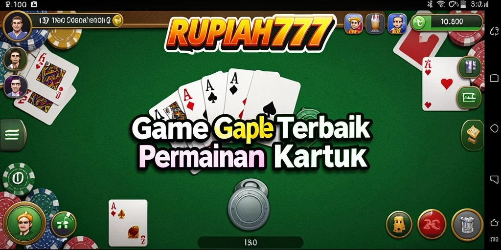 Screenshot gameplay RUPIAH777 dengan tampilan papan Gaple yang menarik.