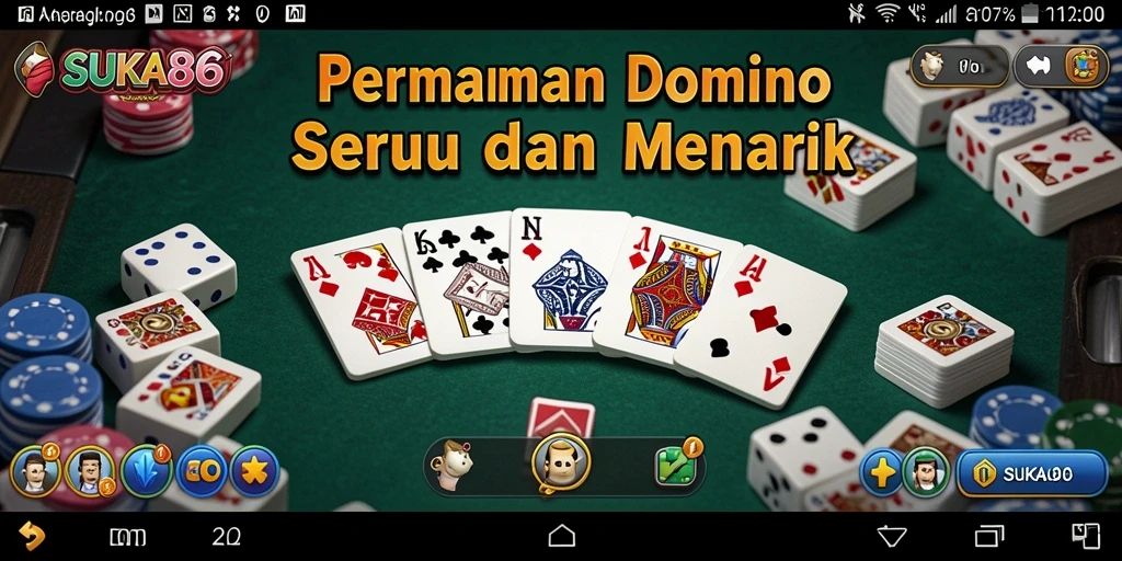 Tampilan permainan Domino yang menarik dan interaktif.